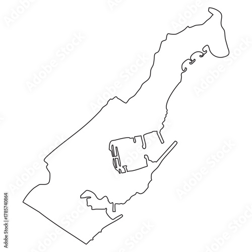Monaco principality map, sh...