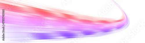 Pink-purple neon trails spiral on a transparent PNG, evoking futuristic networks and digital energy. Polygonal shapes enhance the composition. Perfect for tech graphics.