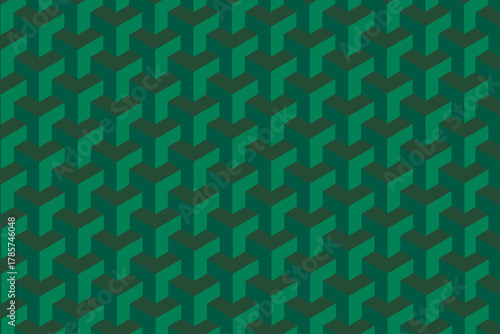 A hand-drawn background image, a geometric illusion in green tones. An abstract design for covers, backgrounds, wallpaper, napkins, and wrapping paper.