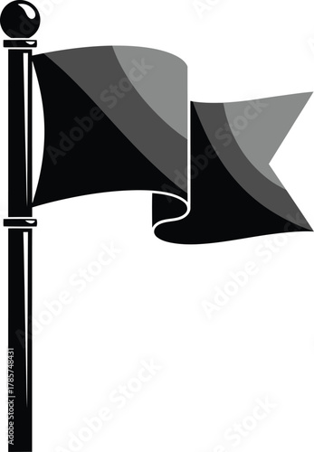 Isolated black flag vector illustration symbol sign graphic design art eps silhouette