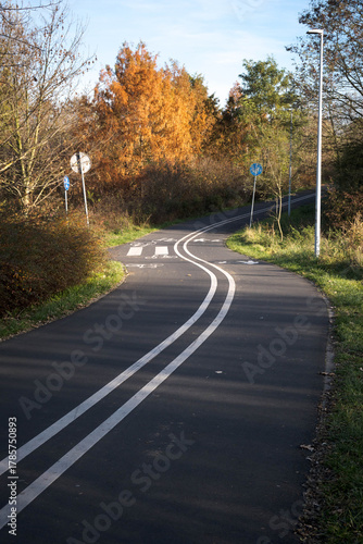 Pedestrian and bicycle path, sports and recreation.
