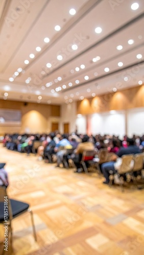 Wallpaper Mural Large blurred conference hall with audience Torontodigital.ca
