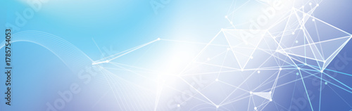 Abstract global dynamic motion lines and dots connection background with plexus effect, futuristic tech design for poster, brochure, cover, banner, header, website, presentation template