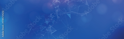 Global network connected line and dots, big data visualization internet technology