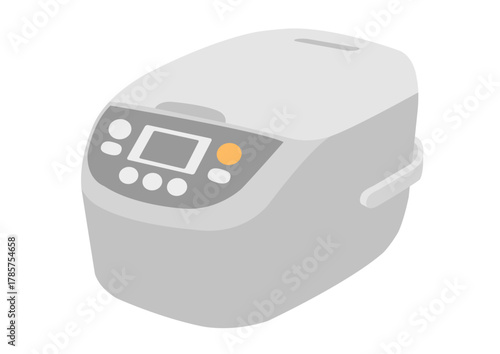 白い炊飯器のイラスト
