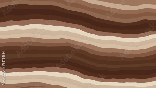 Brown and white stripes wave animation background video 