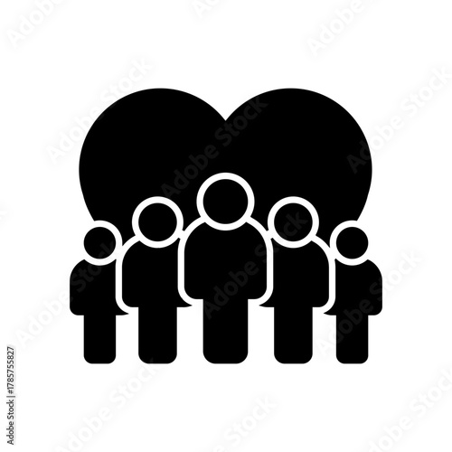 Volunteer icon vector. Community service  illustration sign. helping symbol. donation logo.