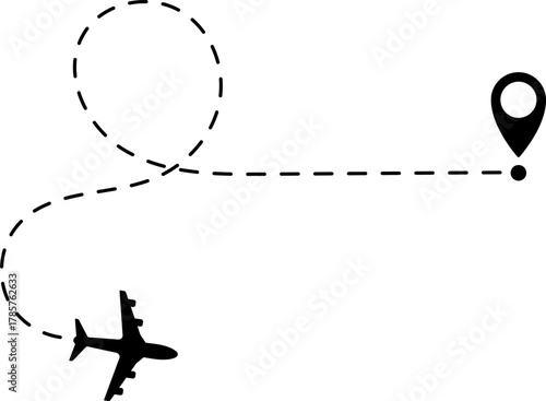 Airplane Route Icon