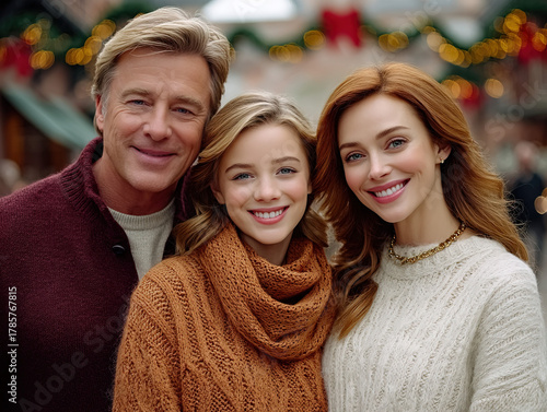 a family on Christmas vacation