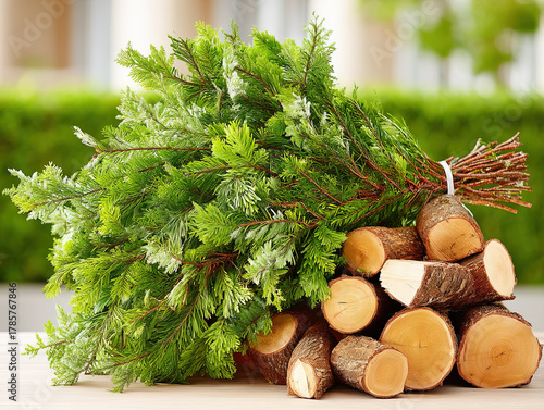 a discarded Christmas tree ...