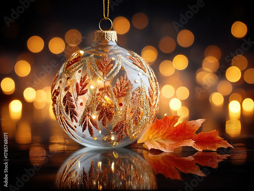 a reflective gold Christmas...