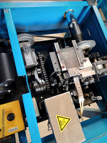 Mechanism of the packaging machine.