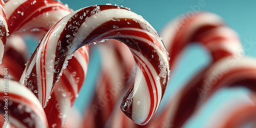 Striped candy cane pattern Christmas background