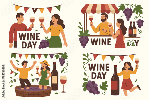 Wine day celebration: diverse activities and enjoyment with wine enthusiasts