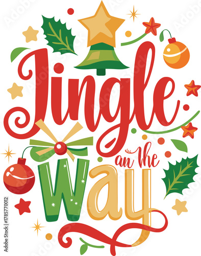 Christmas Celebration Vector, Festive Christmas Vector T-Shirt Designs, Cozy Winter Holiday Vector Illustrations for Christmas T-Shirts