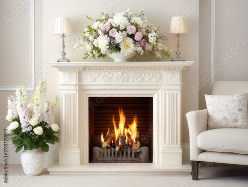 elegant Edwardian fireplace