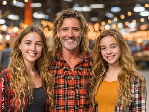 family in a store