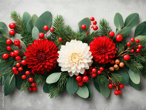 festive red and white Chris...