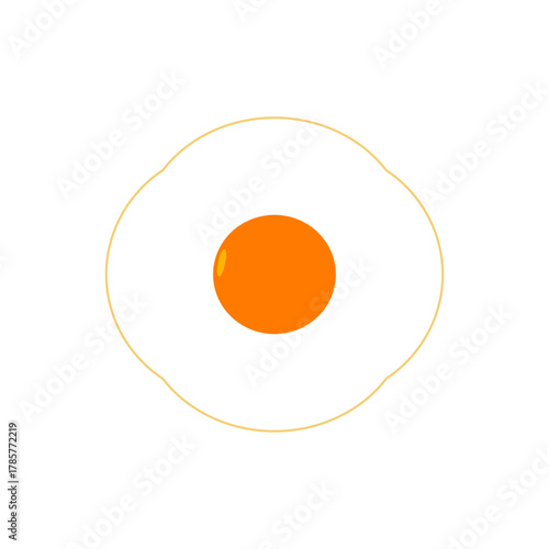 Sunny-Side Up Egg: Simple Vector Illustration