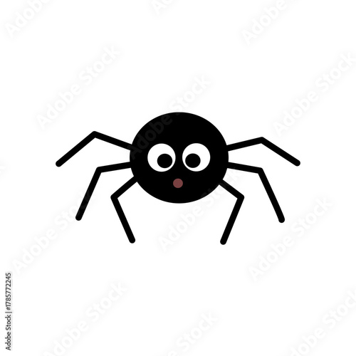 Cartoon Spider: Cute and Simple Illustration