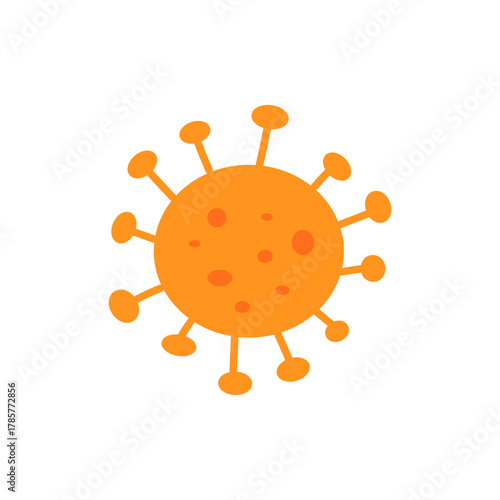 Orange Virus Vector Illustration