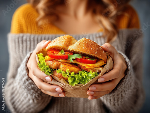 person opening food packaging