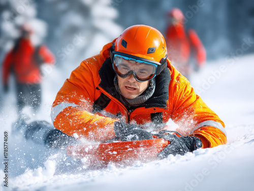 Person hurt in the snow