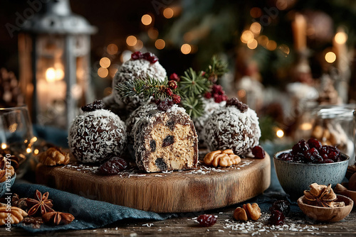 Raw Christmas cookies with ...