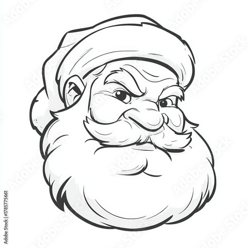 Santa's Face Simple Portrai...