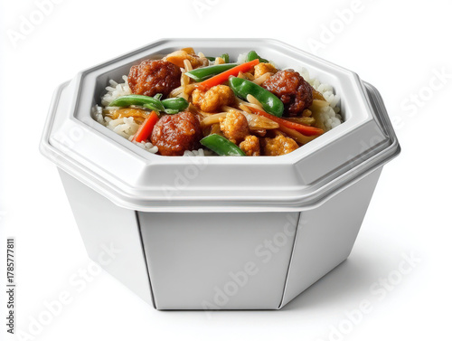 white Chinese food container