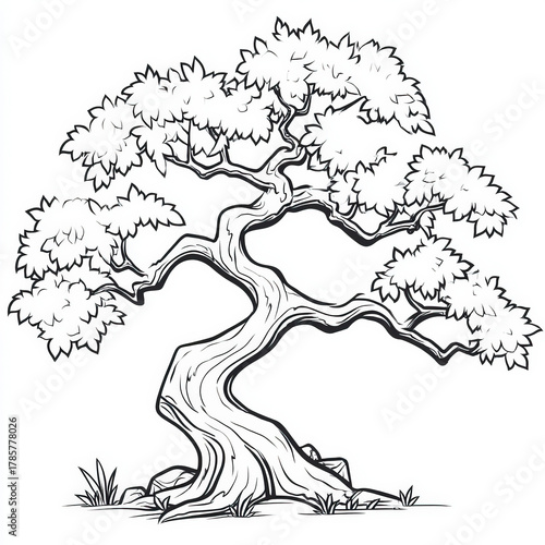 Tree with Zigzag Pattern, c...