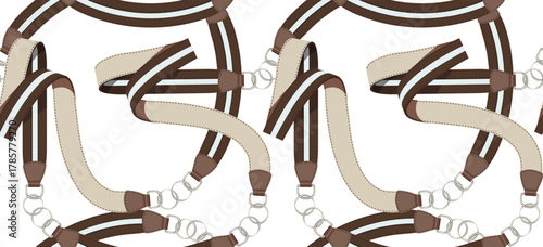 Seamless belt pattern. Design for fabric, wallpaper, wrapping, background.