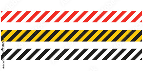 Black, Red and yellow caution tape.
