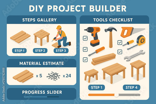 Diy project builder: step-by-step guide with tools and materials checklist