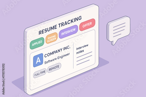 Resume tracking dashboard for software engineer job application process