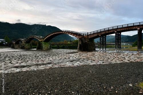 山口の美しい橋の錦帯橋