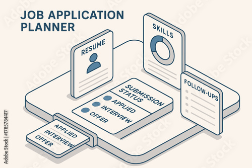 Job application planner dashboard with resume, skills, and follow-ups overview