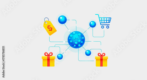 Neural Network Recommendation Engine Icon