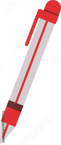 赤いペン　ボールペン 　アイコン