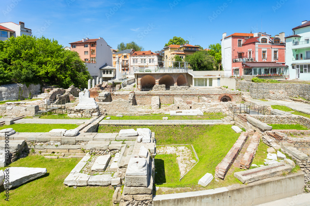 Fototapeta premium The Roman forum of Philippopolis in Plovdiv