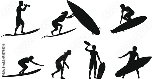 Surfing Silhouettes Collection