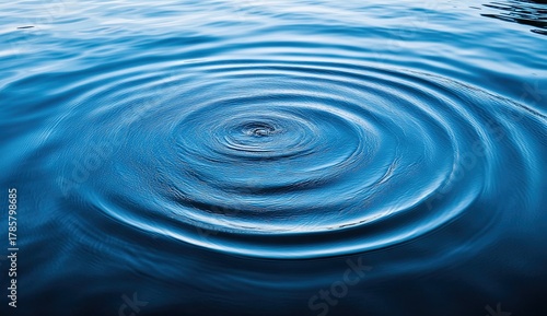 Fototapeta Naklejka Na Ścianę i Meble -  A speedboat on the sea, creating circular ripples in its wake