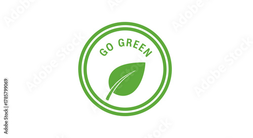 Embrace eco-friendly living with this vibrant green leaf symbol, ideal for sustainable brands and environmental initiatives promoting a greener future