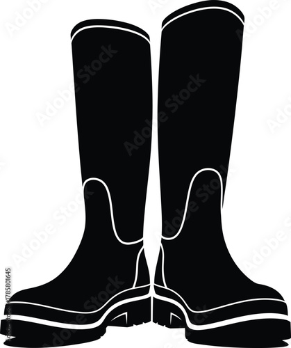 Shop waterproof rain boots for women black rubber wellington boots style eps silhouette