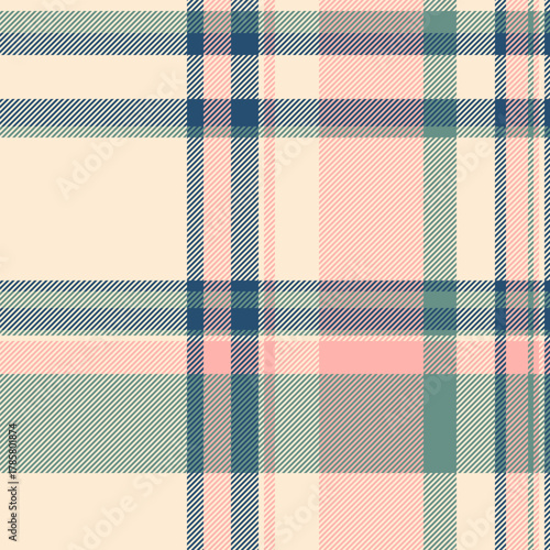 No people textile fabric pattern, tough texture background tartan. Checks plaid seamless vector check in papaya whip and red colors.