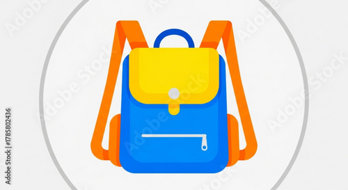 School backpack is a symbol of education, learning, and adventure, perfect for your creative project