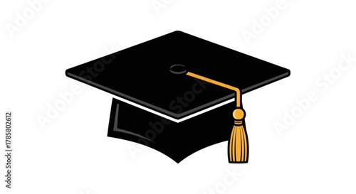 Graduation cap for education, degree, academic, and university concept in vector illustration