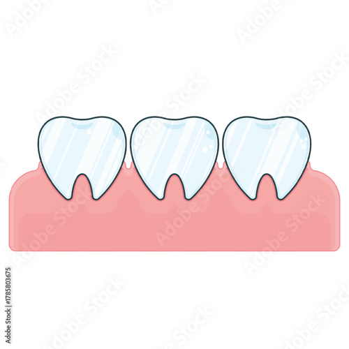 Cute illustration Fluoride shield protect teeth decay cartoon