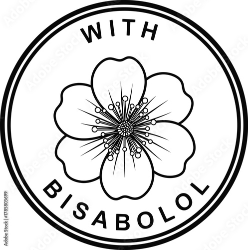 Bisabolol flower extract skincare ingredient beauty product vector art eps silhouette