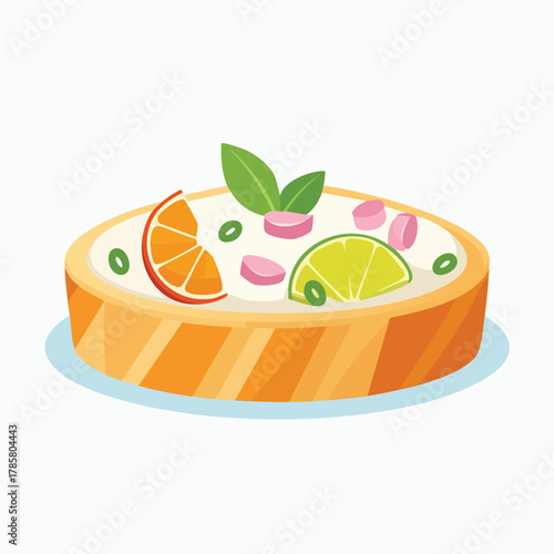 Delightful open-faced sandwich with citrus, herbs, and cream cheese on crusty bread